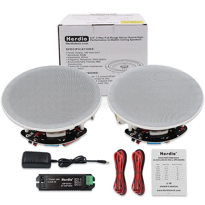 2PCS 6,5 Zoll Audio 300W Decke Bluetooth Home Einbau Lautsprecher System Für Innen Küche Schlafzimmer Bad_voghion.com