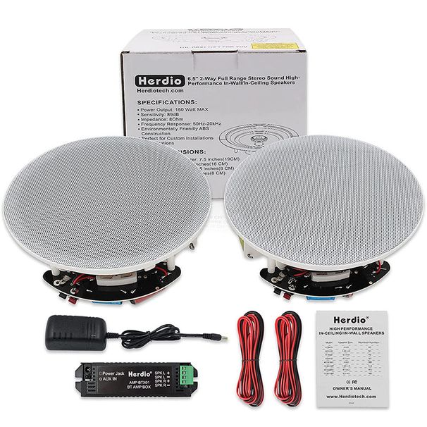 2PCS 6,5 Zoll Audio 300W Decke Bluetooth Home Einbau Lautsprecher System Für Innen Küche Schlafzimmer Bad_voghion.com