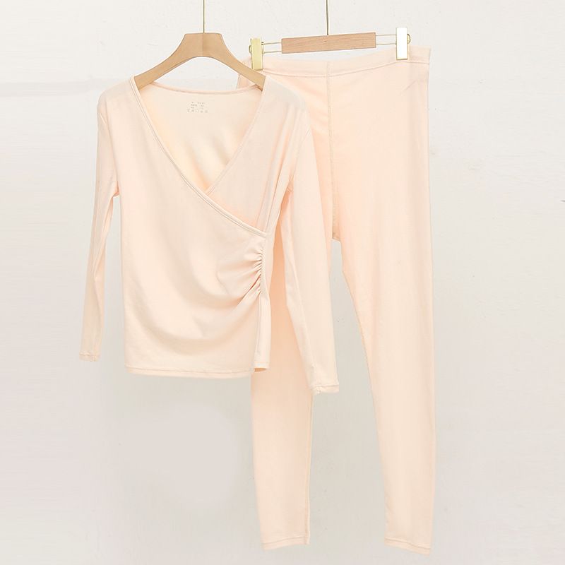 Pregnant women's warm underwear set, postpartum breastfeeding quality, confinement clothes, pajamas, nursing tops,_voghion.com