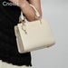 Kouyi 2024 New Handheld Light Luxury Commuting Crossbody Shoulder Cowhide White Fashion Women's Bag_voghion.com