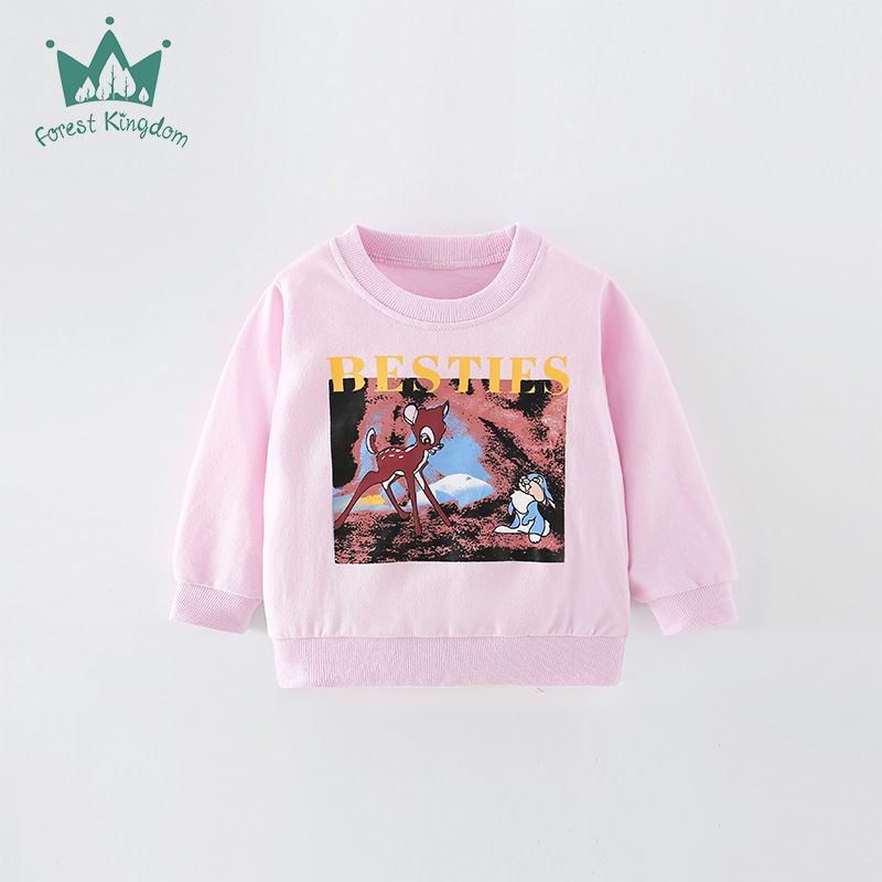 Children's Clothing Girls' Hoodie Autumn And Winter Children's Clothing Small Children Wool Circle Hoodie Long Sleeve T-shirt_voghion.com