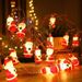 "Festive LED Christmas Light String With Santa & Snowman Figures - Battery Operated Holiday Decoration For Indoor/Outdoor Use"_voghion.com