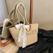 Popular and Minimalist Silk Scarf 2024 Summer New Style Woven Hand-held Vegetable Basket Trendy Hand-held Single Shoulder Underarm Women's Bag_voghion.com
