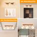 Glitzerlife Deckenleuchte 3 Flammig Deckenlampe Holz - Deckenstrahler Modern Wandstrahler Schwenkbar 350° E14 MAX.25W Für Wohnzimmer Schlafzimmer Küche Flur_voghion.com