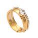 Fashion Light Luxury Style Simple Elegant Versatile Diamond-Studded For Women High-End Titanium Steel Non-Fading Ring_voghion.com