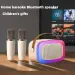 Mikrofony Mini przenośne RGB wodoodporne dziecięce domowe karaoke głośnik subwoofer duża głośność TWS Caixa De Som_voghion.com