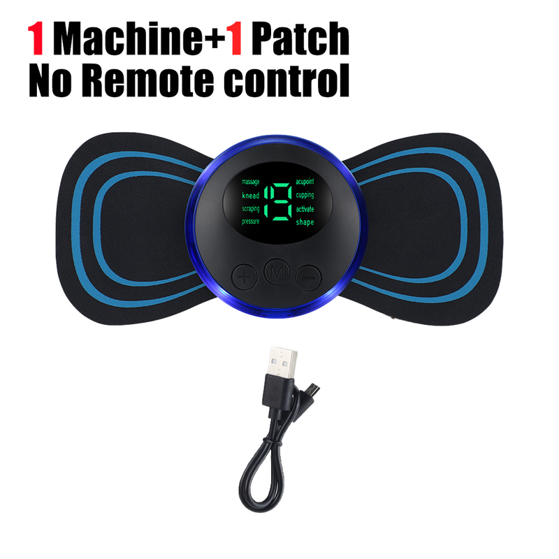 EMS-Nacken-Elektromassagegerät, 8 Modi, Zervikalmassage-Patch, Schulter, Bein, Arm, Bauch, Puls, Muskelstimulation_voghion.com