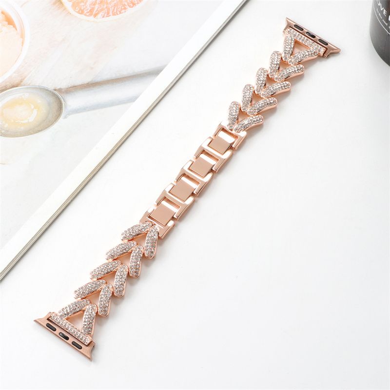 Til Apple Watch Band Ultra 49mm 40mm 44 42mm 38mm Diamond Steel Luxury Chain Strap+Case Armbånd til IWatch 8 7 6 SE 5 41 45mm_voghion.com