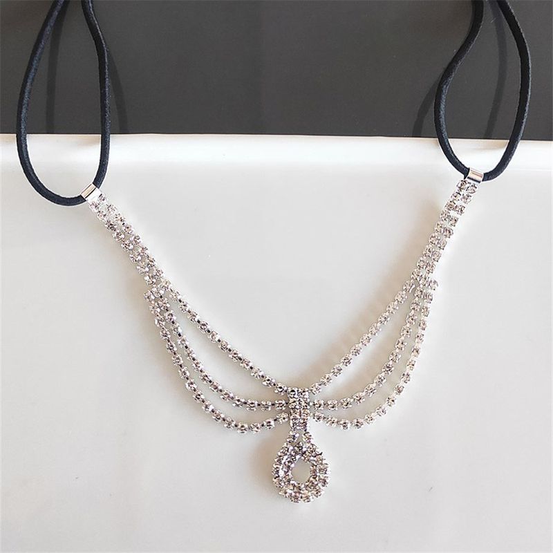 Fashion Accessories Ethnic Feng Shui Drop Forehead Personalized Bridal Wedding Water Diamond Headwear Hair Chain_voghion.com
