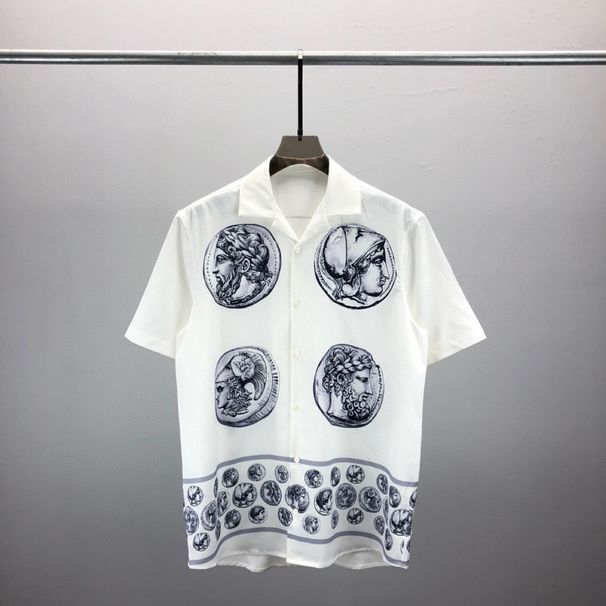 Fashionable Short Sleeved Shirt With 3D Portrait Print Pattern In Front And Back, Unisex Cardigan_voghion.com