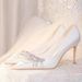 Scarpe da sposa francesi nuove 2025 con cristalli bianchi da donna Duanxiu e abito da sposa sottile non stanco con tacchi alti_voghion.com