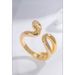 Semplice anello geometrico a forma di serpente, personalità di nicchia femminile, leggero, di lusso, aperto, regolabile, anello a forma di serpente_voghion.com