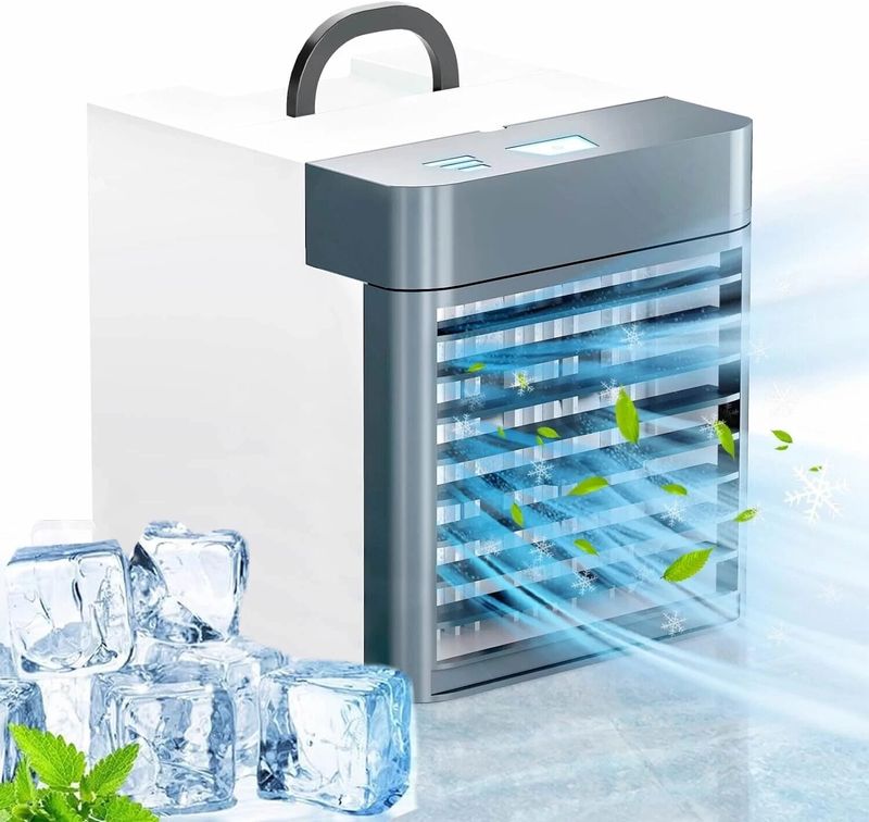 Tragbare Klimaanlage Mini Kühler Lüfter Luftbefeuchter USB Powered Cool LED_voghion.com