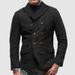Vintage Men's Casual Jacket – Windproof Polyester Coat With Zip Pockets, Slim Fit, Retro Style (Black, Grey, Brown, Khaki, Army Green)_voghion.com