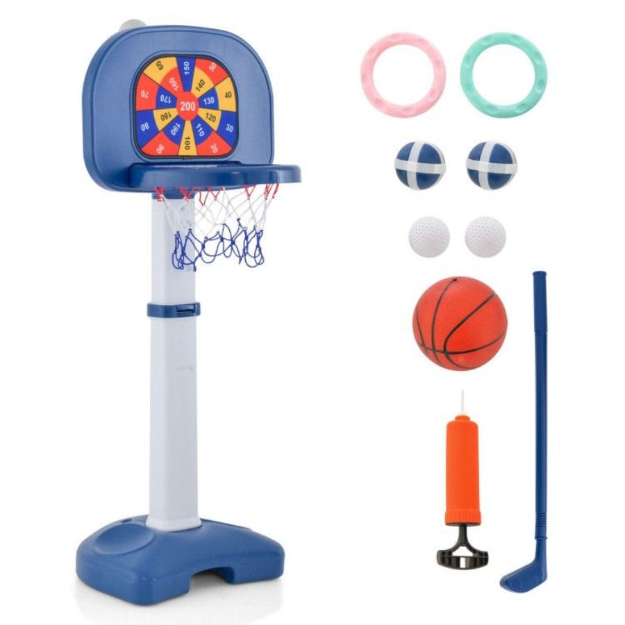 Con anello per lancio palla regolabile 4 in 1 canestro da basket adesivo_voghion.com