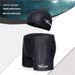 Youyou Men's Shark Skin Large Size Swimsuit Waterproof Quick Drying Strap Rope Swimming Shorts_voghion.com