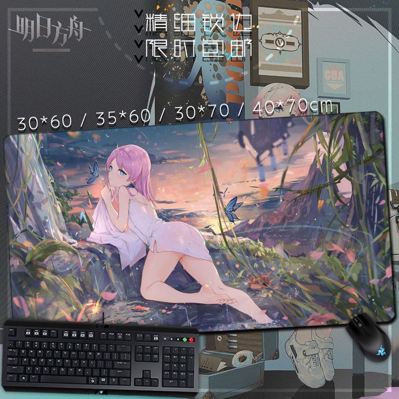 Neprekosljiva kakovost Tomorrow Ark Blue Poison Cliff Heart Platinum Anime Derivative Mobile Game Peripheral Mouse Keyboard Pad Table Mat_voghion.com
