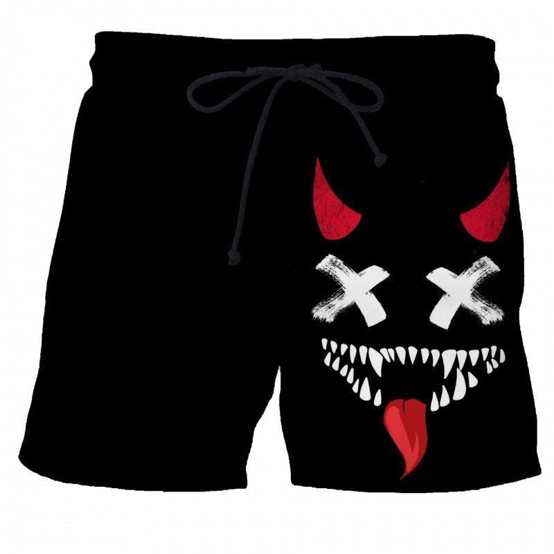 Unbeatable Quality Unbeatable Quality Men's 3D With Personalized Smiling Face XX Pattern Summer Casual Men's Shorts_voghion.com