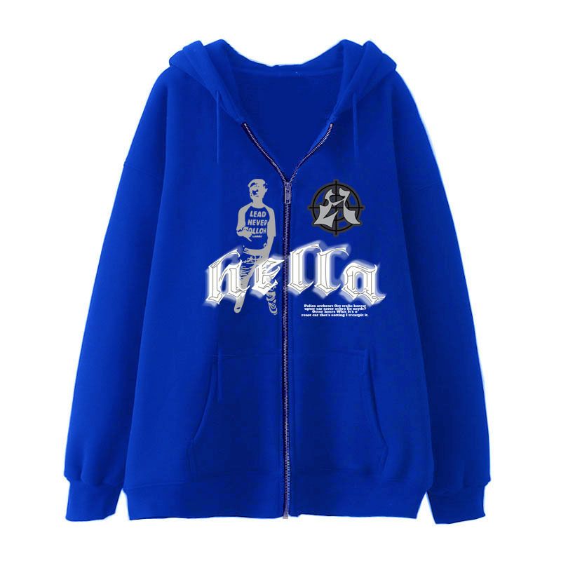 Herrenbekleidung Street Hip Hop Goth Harajuku Y2K Schwarzer Reißverschluss Hoodie Herren und Damen Rock Sweater Hoodie Jacke_voghion.com