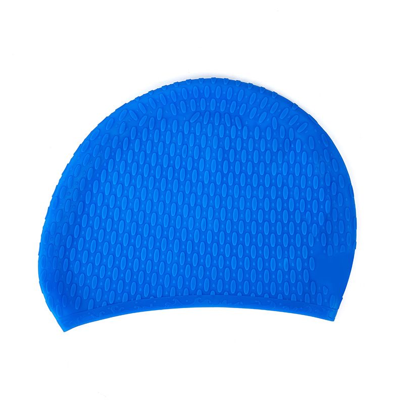 Fashion Adult Extra Large Silicone For Women, Non-Tightening, Thickened, Personalized Solid Color Water Drop Swim Cap_voghion.com
