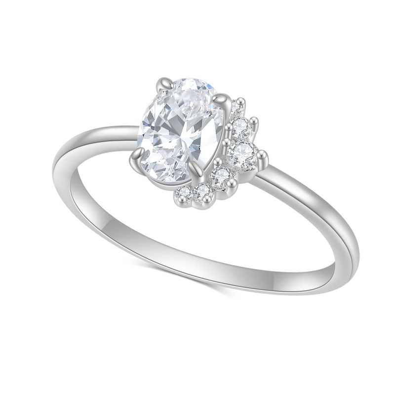 Rose Gold Ring D Color Moissanite Small Fresh Ins Style High End 10/14/18k White Gold Ring_voghion.com