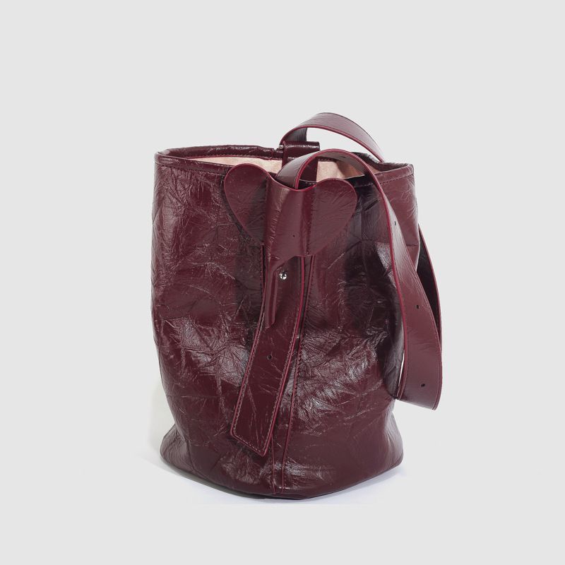 Herbst Winter Neue High-End-, große Kapazität und kleine Menschenmenge Lazy Hand Grab Muster Weiche Leder Bucket Bun Mutter Tasche,_voghion.com