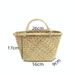 New Handheld Triangular Straw Woven Basket Style Casual Women's Beach Bag_voghion.com