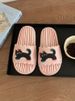 Thin Black Kitten Slippers Women's Summer Outwear Fashion Non Slip Japanese Style Color Matching Casual One-Word Sandals_voghion.com
