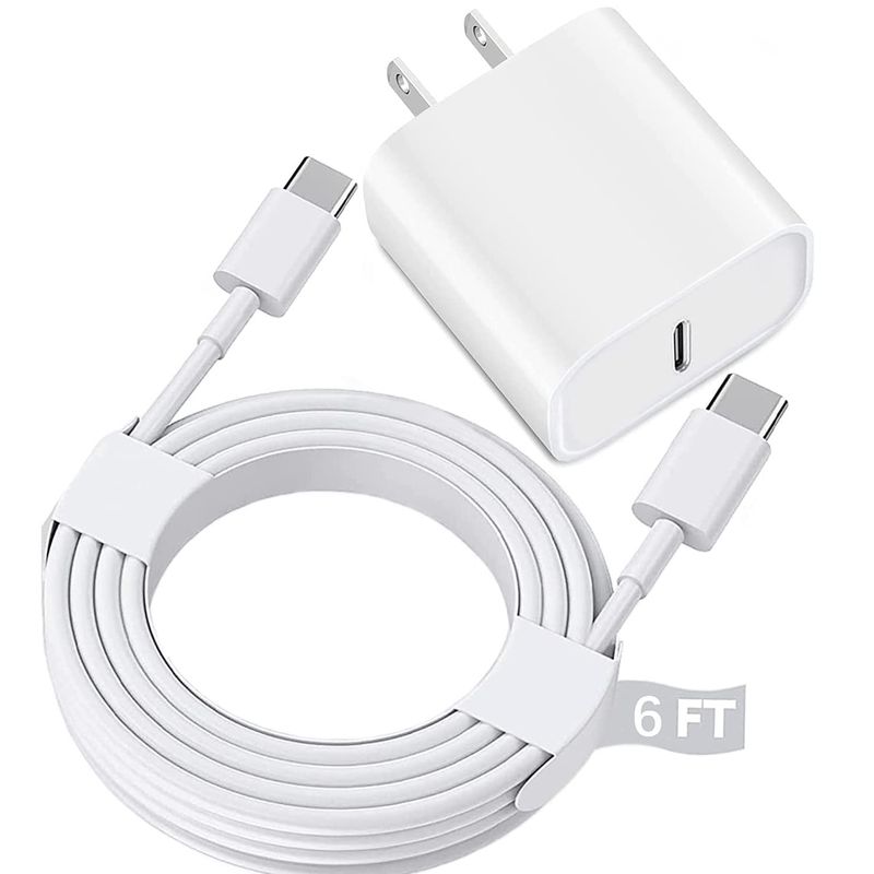 20-W-Schnellladegerät für iPhone 16 15, Ladegerät, für iPad, Schnellladegerät mit 6 Fuß USB-C-Kabel_voghion.com