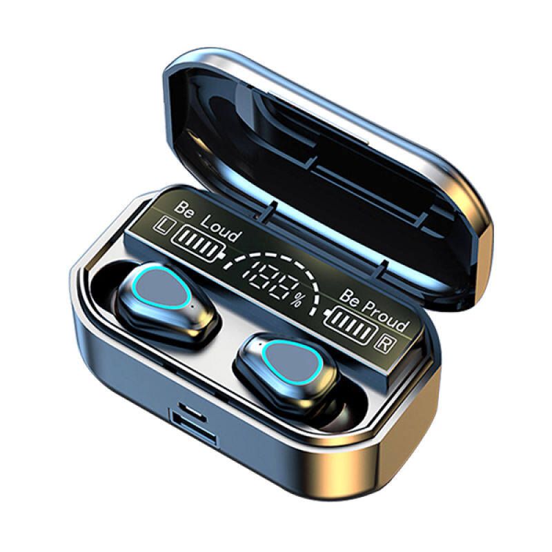 Fone de ouvido sem fio Bluetooth HiFi TWS com controle de toque e microfone à prova d'água_voghion.com