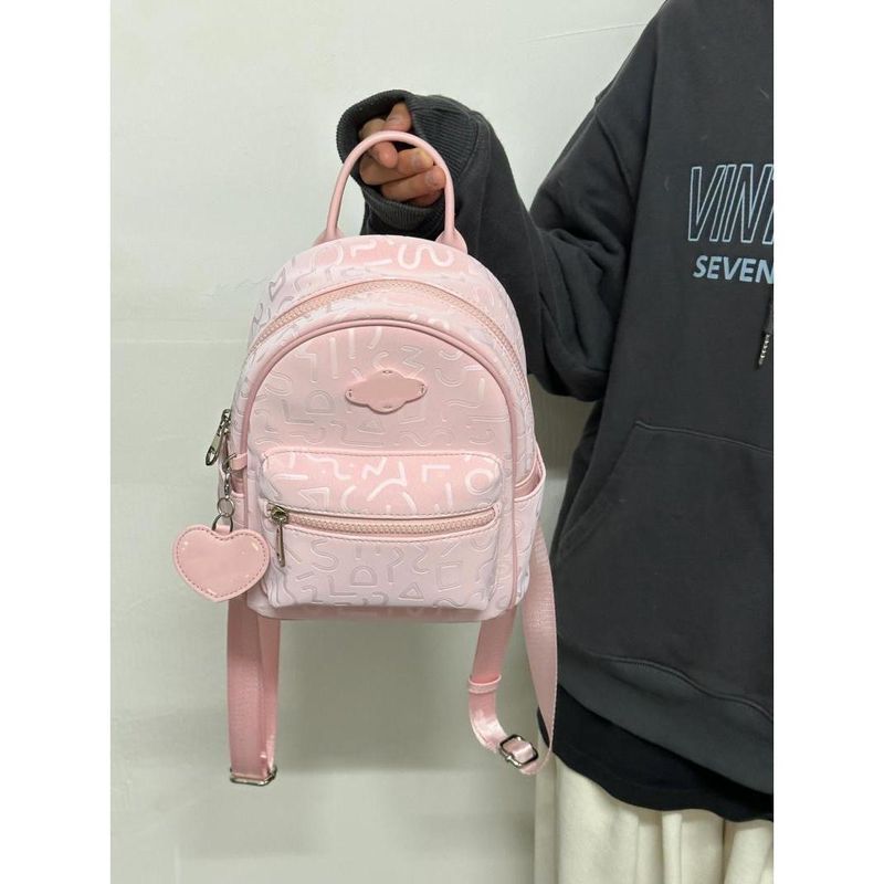 Koreanische Version der Tasche 2025 Neue Mini süße rosa leichte Studentenrucksäcke_voghion.com