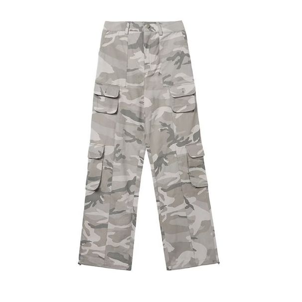 Herrenbekleidung High Street Hip Hop Loose Wide Leg Camouflage Casual Pants Herren Gerade Multi Pocket Overalls Ins Trend_voghion.com