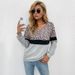 Early Autumn Casual Women's Leopard Print Patchwork Long Sleeve Base Shirt For Women_voghion.com