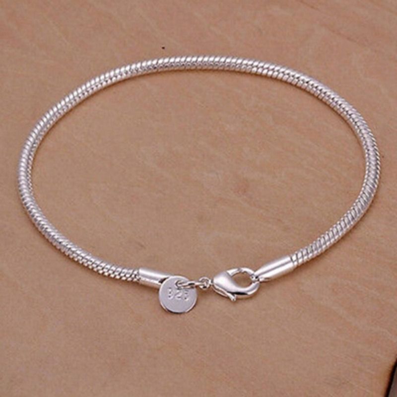 hot Selg Disc Pendant Simple Round Snake Chain Ladies Sier Anklet Bracelet Spot_voghion.com