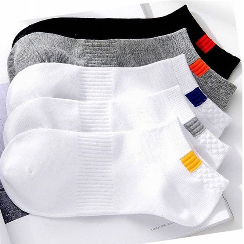 Frühling Sommer Kurze Herren Klassische Flache Niedrige Schnitt Atmungsaktive Und Schweißabsorbierende Bootssocken Sportsocken_voghion.com