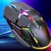 Mouse da gioco cablato con 4 DPI regolabili (fino a 3200), design ergonomico, clic silenziosi e illuminazione RGB per PC, laptop, ufficio ed eSport_voghion.com