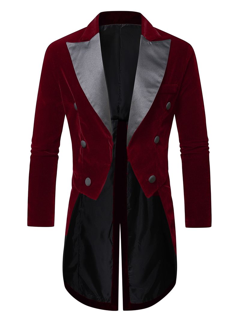 ​​Eleganter Slim-Fit Smoking-Blazer für Herren – Jacke für formelle Hochzeiten, Bankette und Bühnenauftritte (Schwarz/Grün/Blau/Rot, S-XXL)​​_voghion.com