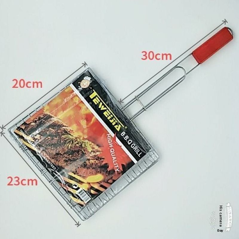 Outdoor Fish Thickened Commercial Household BBQ Rack Large Grilled Vegetable Tongs Grilling Net_voghion.com