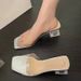New Women's Transparent Flip-flops With Thick, Ultra-high Heels, Square Heads And Exposed Toes_voghion.com