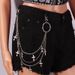 Oversize Punk Chains - Unisex Hip Hop Waist Jewelry With Lock Detail, Streetwear Accessories For Pants_voghion.com
