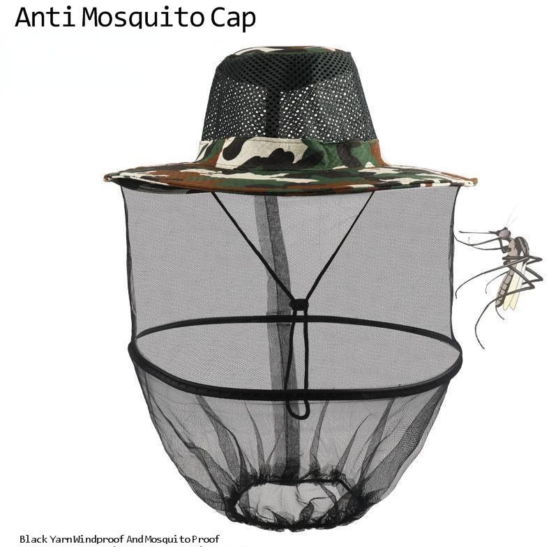 Horký výprodej proti komárům maska sluneční clona klobouky čepice muži ochrana velký klobouk brim divoká velká noční rybářská šála rybář farmář_voghion.com