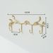 Wall Hooks – No-Drill Multi-Hook Organizer, Modern Matte Black/Gold Vine Leaf & Dot Design For Home & Retail (4/5/6 Hooks, 3kg Capacity)_voghion.com