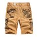 Muške ljetne pamučne radne kratke hlače bez metaka, kamuflažne boje, pet torbica s više torbica, velika veličina_voghion.com