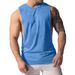 Men's Slim Fit Sleeveless Vest - Breathable Polyester Blend, Moisture-Wicking, Quick-Dry, For Gym, Running & Casual Wear_voghion.com