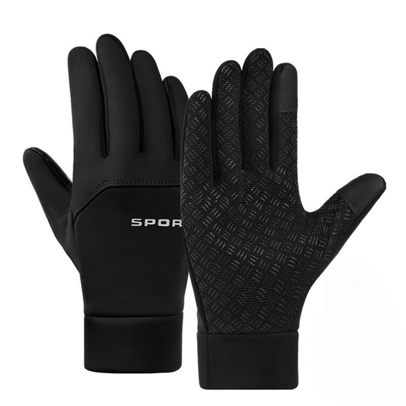 Luvas impermeáveis resistentes ao desgaste, antiderrapantes e forradas com lã para uso externo no inverno_voghion.com