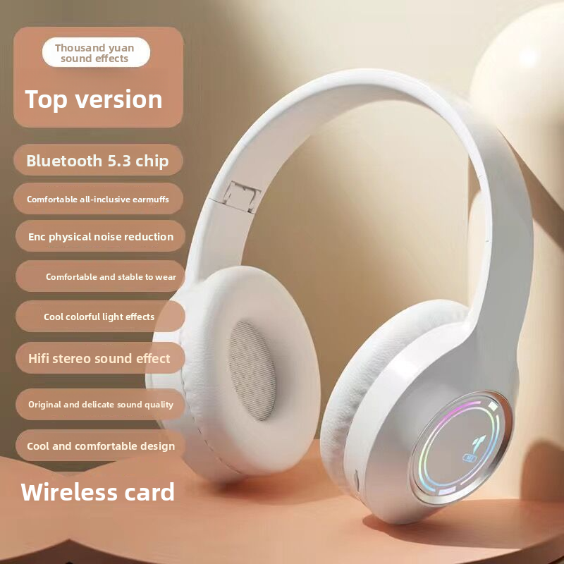 Head-mounted Wireless Bluetooth Earphones With Deep Bass, Noise Cancelling, Suitable For Gaming, Photography, Vivo,_voghion.com