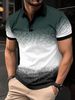 Herrenbekleidung Sommer-Poloshirt mit Fadenkragen und Aufdruck für Herren, kurzärmelig, Reversknopf_voghion.com