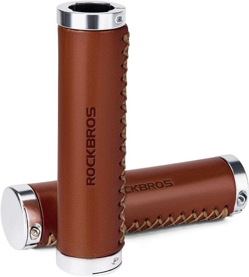 ROCKBROS Fahrrad Leder Lenkergriffe Ergonomische Double-Lock-On MTB_voghion.com