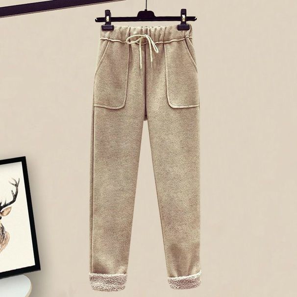 Damkläder Stora kostymer för kvinnor nya bomullsvästar för kvinnor fetttäckande mage slimmad fritidsbyxor tvådelad kostym_voghion.com