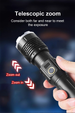 Newly High Power Rechargeable LED Flashlight Yellow White Tactical Torch Ultra Powerful Flashlight Long Range Outdoor Hand Lamp_voghion.com
